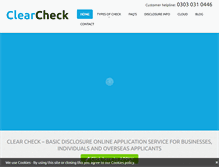 Tablet Screenshot of clearcheck.co.uk